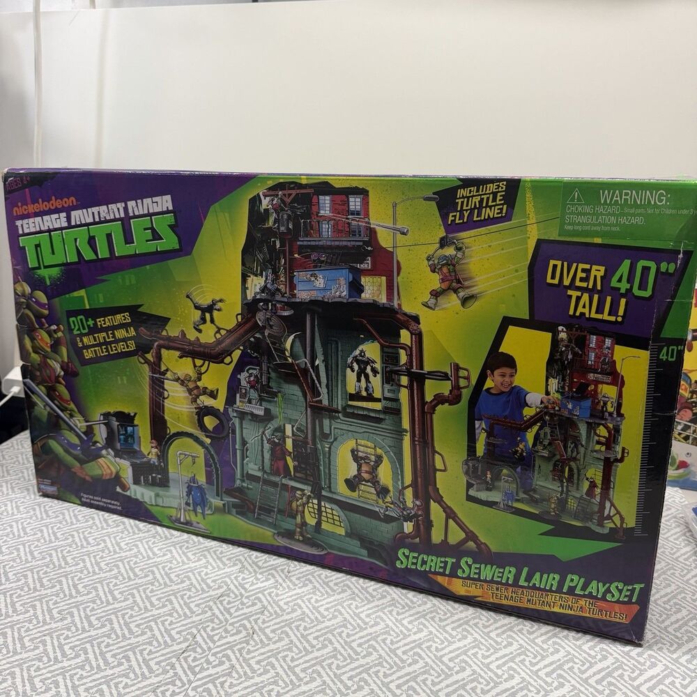 Teenage Mutant Ninja Turtles Secret Sewer Lair Playset 40" Playmates 2012 NIB